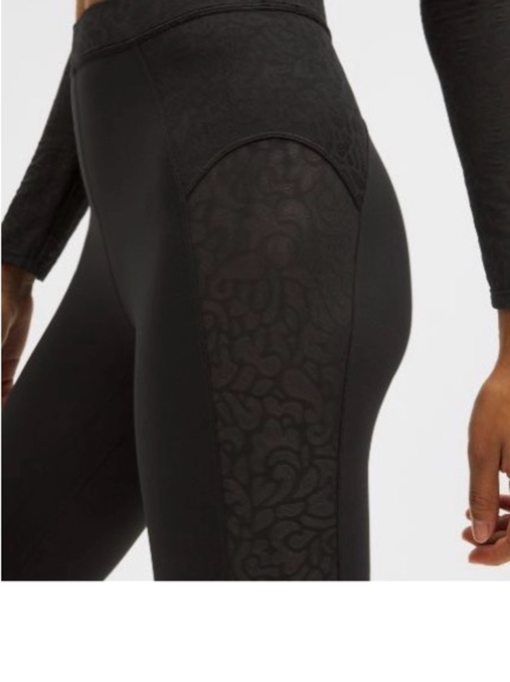 Paisley Sheer Lace
Jacquard Panelled High-...
Black/Paisley Lace Jacquard Black